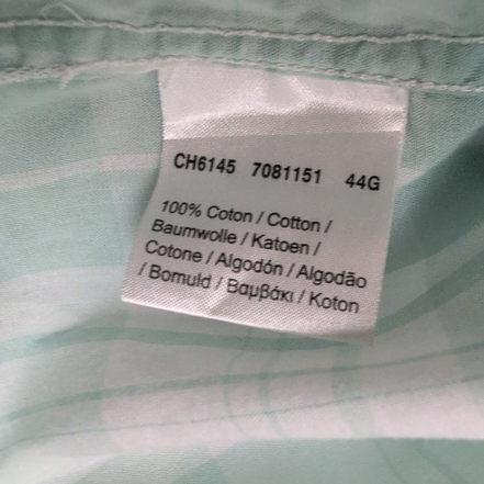 Chemise Lacoste Vintage 43 L Carreaux Vert Pastel Manches Longues Modulables