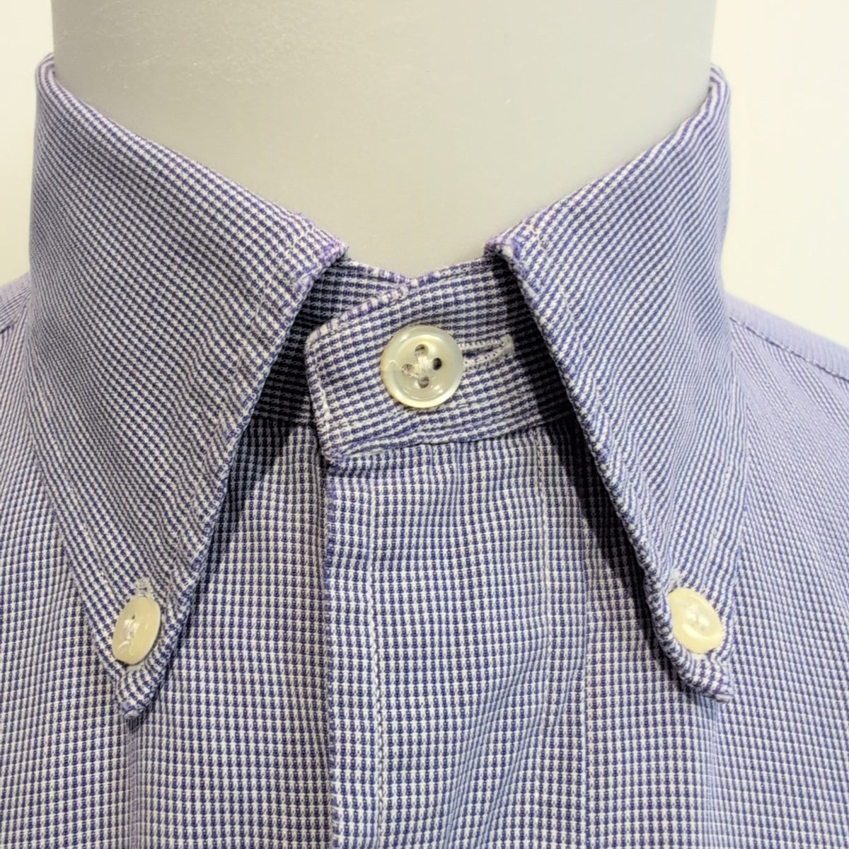 Chemise Ralph Lauren M Violet Bleu Fins Carreaux Manches Longues