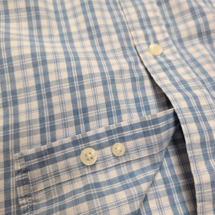 Chemise Dockers modèle bleu carreaux poche logo manches courtes XL/XXL