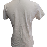 T-Shirt Nike Femme Blanc - Grand Logo Argenté & Violet - Taille S - État Neuf