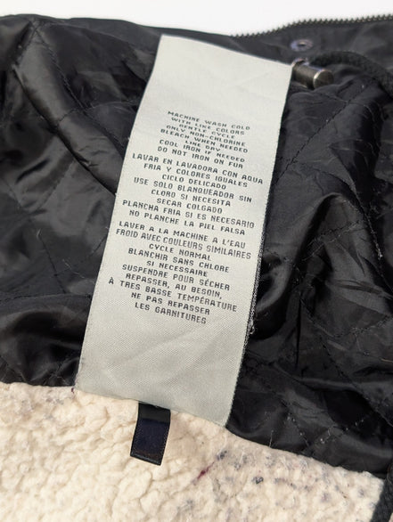 Parka levis noir capuche sherpa Nylon Femme M TBE | 295BSR