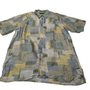 Chemise soie hawaïenne Perry Richards manches courtes taille M