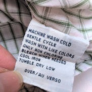 Chemise Nautica verte à carreaux avec poche manches courtes 100% coton taille XL