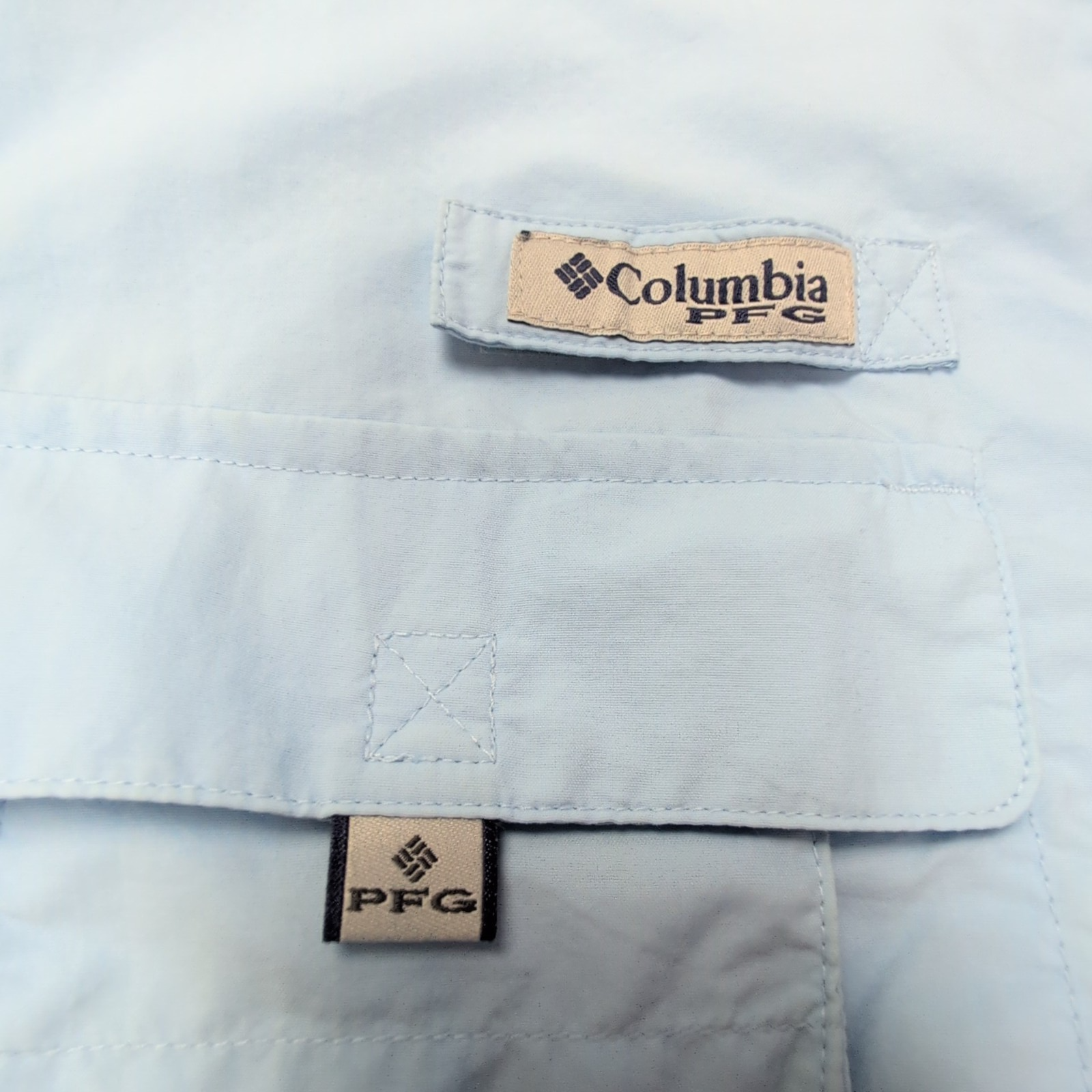 Chemise Columbia PFG bleu uni taille XXL #98e