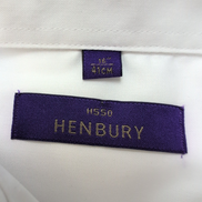Chemise HENBURY L/XL blanche unie coton polyester neuve avec étiquette