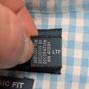 Chemise Ralph Lauren à Petits Carreaux Bleu et Blanc Taille M Classic Fit