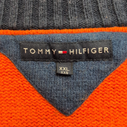 Gilet zippé Tommy Hilfiger orange Homme XXL Logo manche