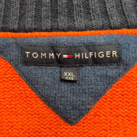 Gilet zippé Tommy Hilfiger orange Homme XXL Logo manche