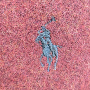 Écharpe Polo Ralph Lauren Réversible Laine d'agneau Bordeaux Orange Made Italy