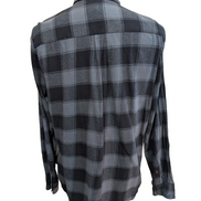 🧣 CHEMISE FLANELLE PERFORMANCE CHAPS L (G) CARREAUX BLEU 2 TONS LOGO CUIR