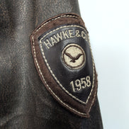 HAWKE & CO - Blouson Aviateur Style G-1 Vintage (Faux Cuir / SKAI) taille S |45c