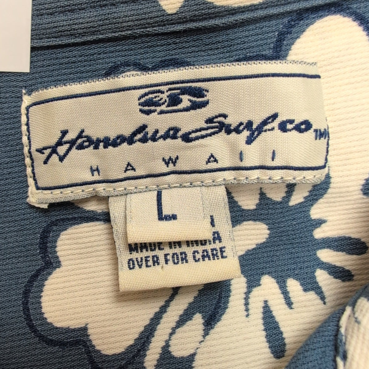 Chemise Hawaïenne Manches Courtes Honolua Surf Co Hawaii Floral Bleu L