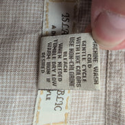 Island Republic chemise 100% lin marron clair crème micro carreaux taille M