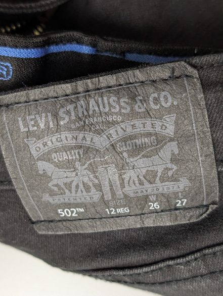 Jean Levi's 502 Femme Noir Ultra Stretch W26 T34 - Taille Réglable
