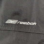 REEBOK Manteau Blouson Vintage Matelassé Noir Gris Capuche Col Taille L | 310BSR