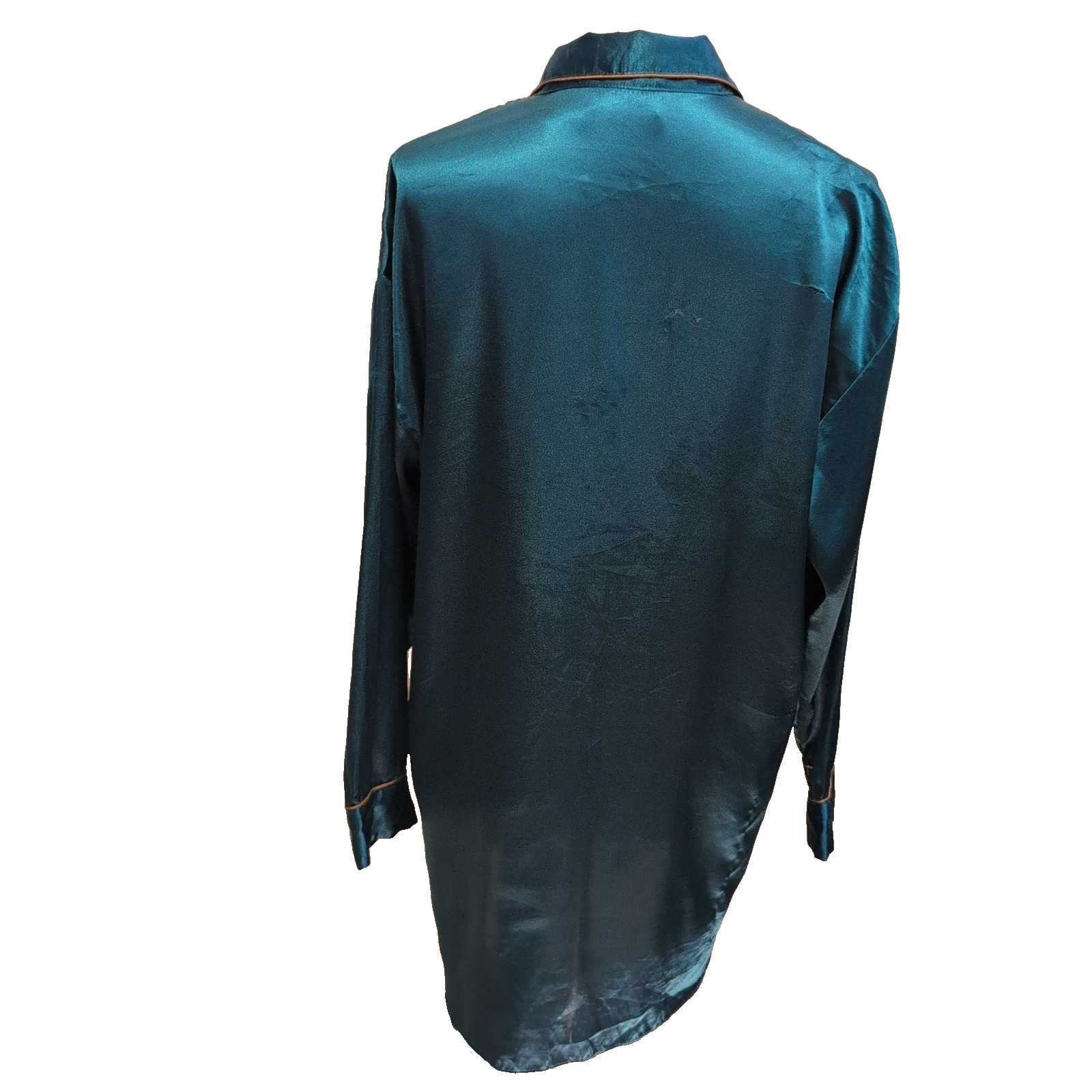 Chemise de nuit Victoria’s Secret M satin vert foncé lingerie vintage