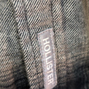 Chemise Flanelle HOLLISTER Homme L Noire Crème Carreaux Ajustée |284S