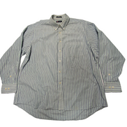 Chemise CHAPS à rayures bleues et vertes taille XXL #58e