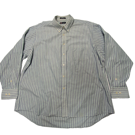 Chemise CHAPS à rayures bleues et vertes taille XXL #58e