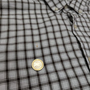 Chemise Chaps manches courtes marron et blanc à carreaux taille L #231msch