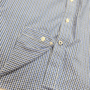 Chemise Nautica L Bleu Noir Carreaux Tencel Coton Classic Fit Manches longues