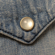 Chemise LEVI'S Western Jean Denim Bleu Clair - Boutons Pression - Taille M