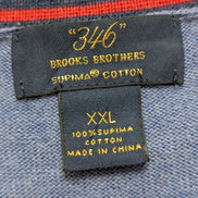 Gilet Boutonné Brooks Brothers 346 Bleu Clair 100% Coton Supima - Taille XXL