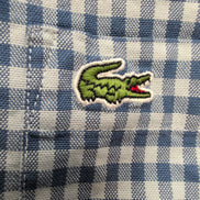 Chemise Lacoste 40 M Regular Fit Bleu Carreaux Coton Logo Brodé Poche