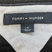 Pull Tommy Hilfiger Col V Noir Profond Manches Longues - Taille L