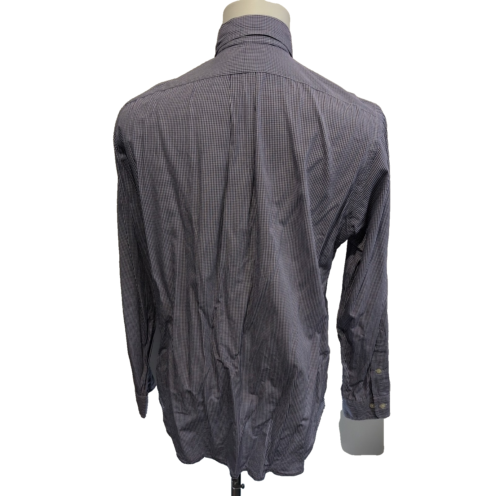Chemise Ralph Lauren M L Bleue Fins Carreaux Coton Manches Longues