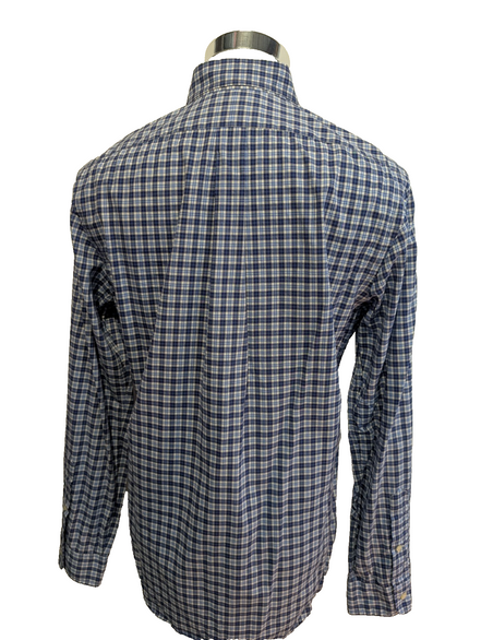 Chemise Polo Ralph Lauren Shirt M Slim Fit Stretch Carreaux Bleu Button Down