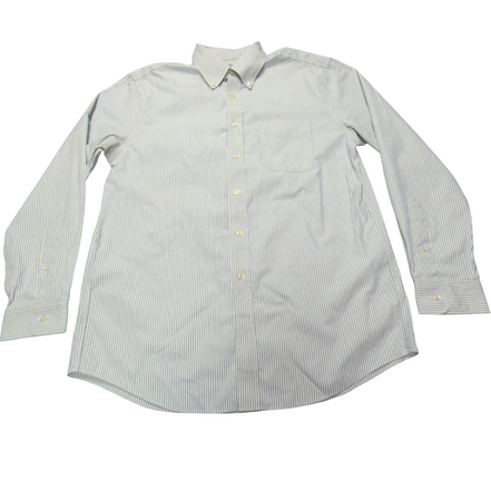 Chemise L.L. Bean rayée bleu manches longues homme taille L