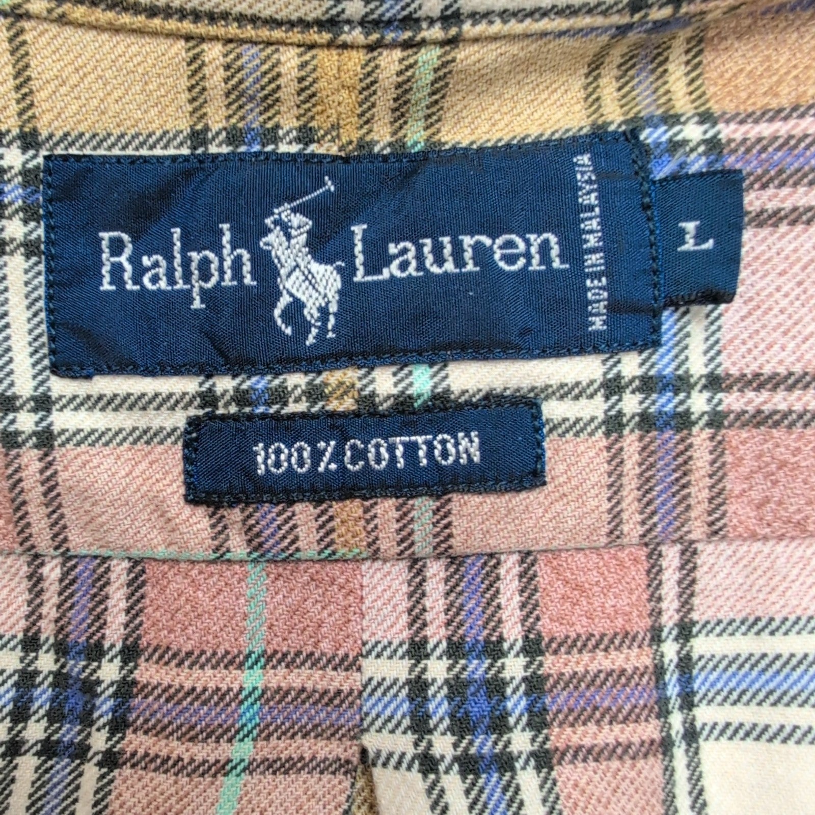 Chemise Ralph Lauren Vintage L Flanelle Carreaux Manches Longues