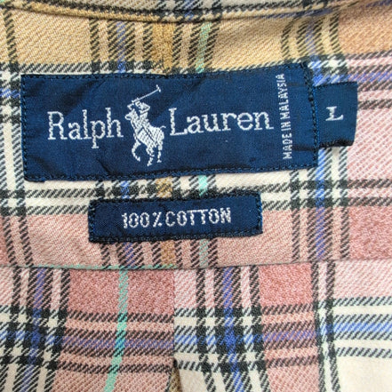 Chemise Ralph Lauren Vintage L Flanelle Carreaux Manches Longues