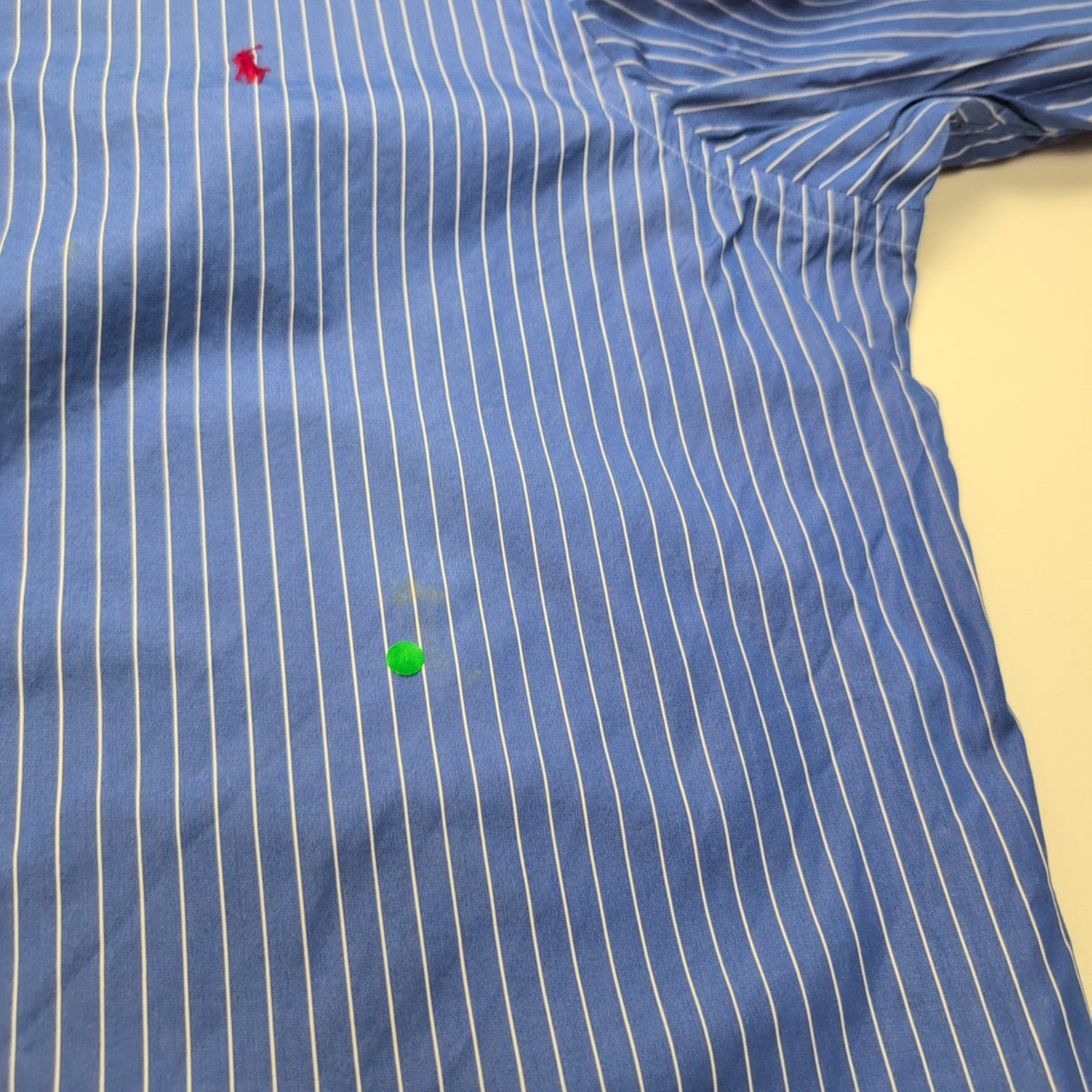 Chemise Ralph Lauren XXL Classic Fit Bleu Rayures Logo Rouge manches longues