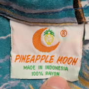Chemise hawaïenne Pineapple Moon palmiers manches courtes taille M