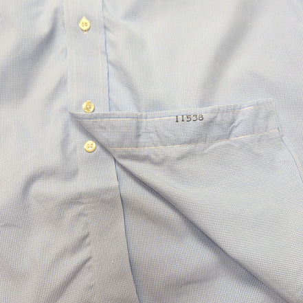 Chemise Brooks Brothers Regent M/L Bleu Pied-de-poule Supima Coton