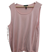 Débardeur femme Lauren Ralph Lauren 3X XXXL rose pâle coton liens côtés