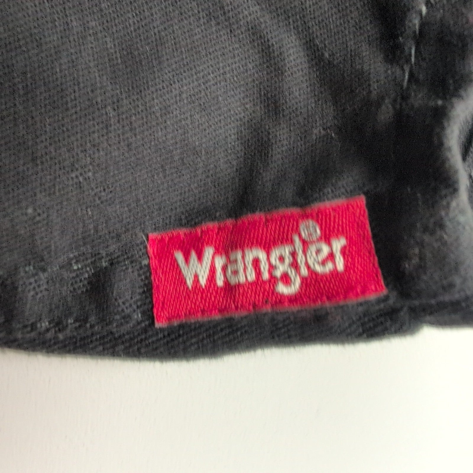 Chemise Wrangler Manche Courte Noire Unie 3XL Deux Poches