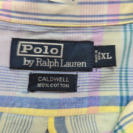 Chemise Polo Ralph Lauren Caldwell XL Hawaïenne Carreaux Poche manches courtes