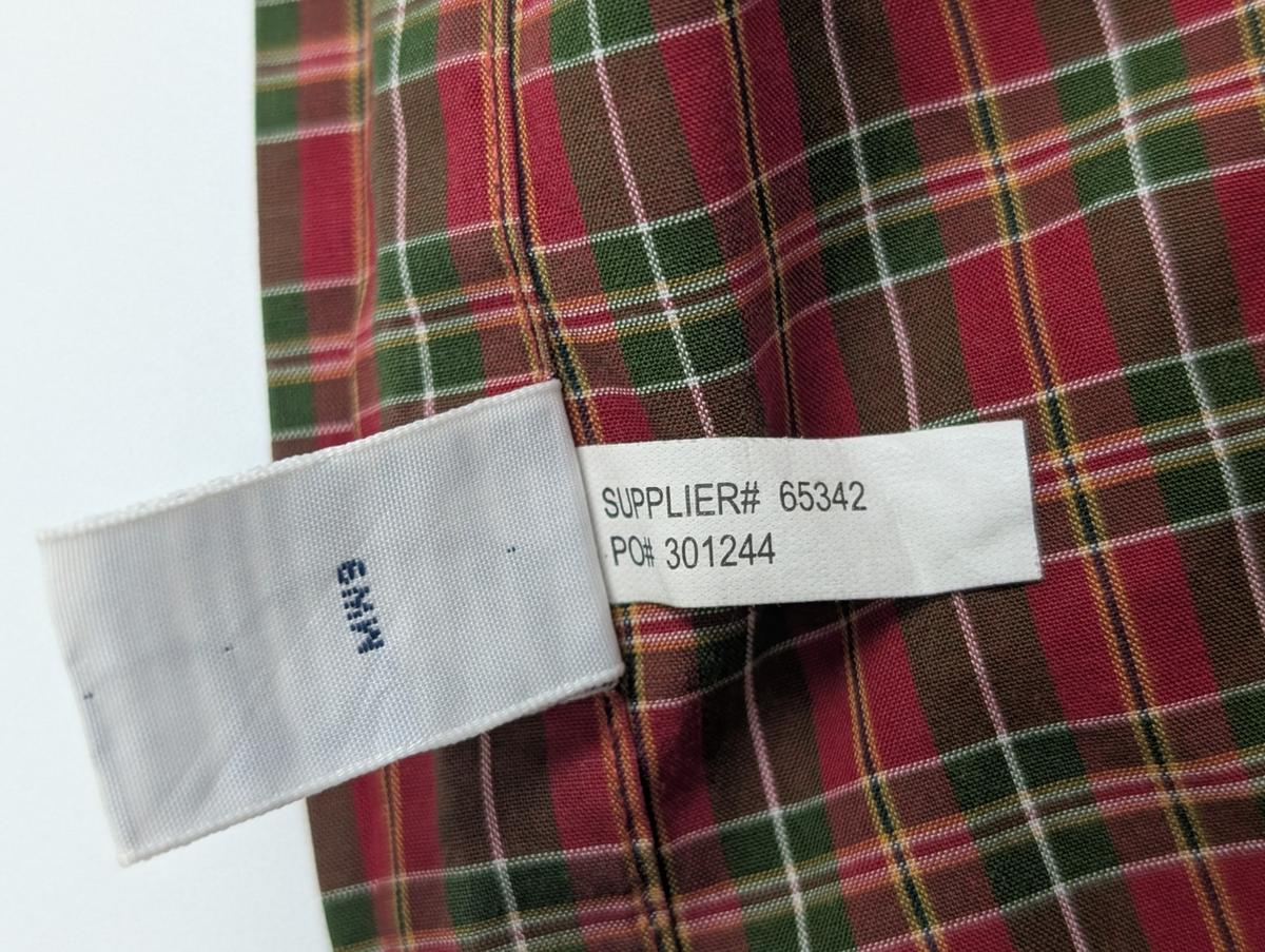 Ralph Lauren Chemise Homme M Rouge Vert Tartan Écossais Manches Longues Classic