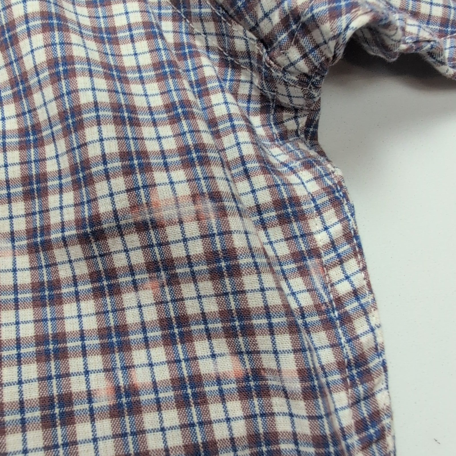 Chemise Chaps Ralph Lauren Carreaux Violet / Bleu Taille L Manches courtes Poche