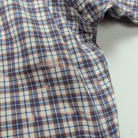 Chemise Chaps Ralph Lauren Carreaux Violet / Bleu Taille L Manches courtes Poche