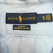 Chemise Ralph Lauren Slim Fit XL Chambray Oxford Bleu Manches courtes