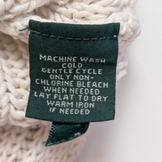 Pull Lauren Ralph Lauren femme L blanc écru maille ajourée col roulotté