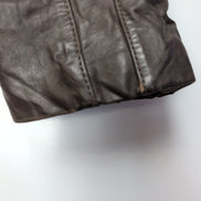 🧥 WILSONS LEATHER Blouson Cuir Marron Doublure Sherpa Hiver Taille 40 M/L |38c