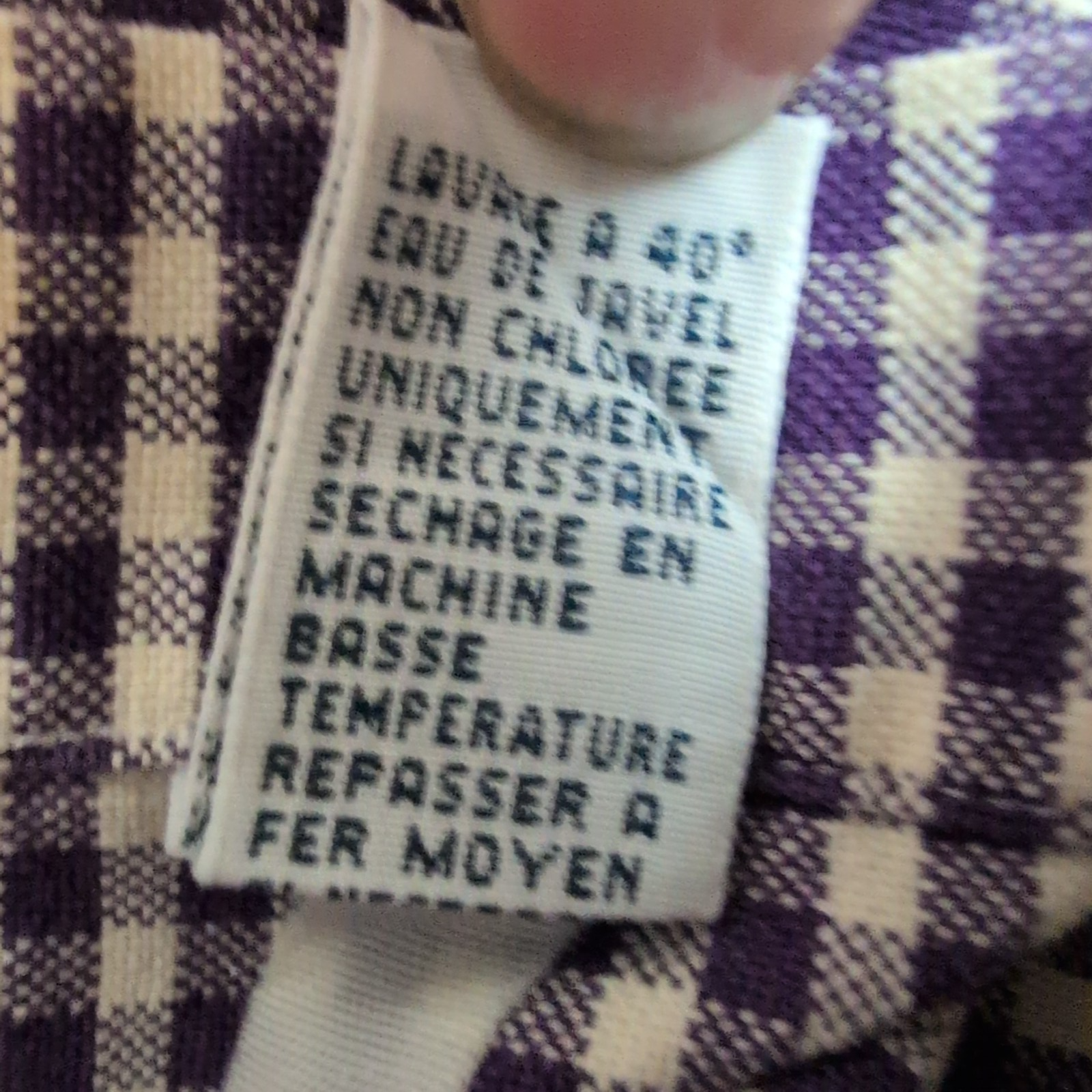 Chemise Ralph Lauren Custom Fit M Violet Carreaux Logo Vert