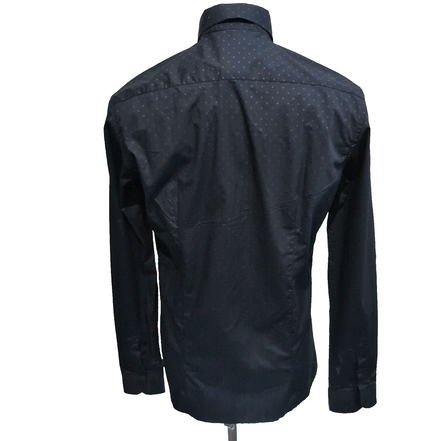 Chemise FYORD Black Label 9 S Slim Fit bleu marine motifs neuve étiquette