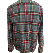 LANDS' END Flanelle Vert Rouge Gris XL Classique EE 100% Coton | 324S