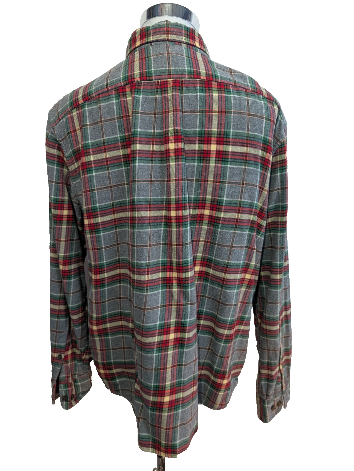 LANDS' END Flanelle Vert Rouge Gris XL Classique EE 100% Coton | 324S